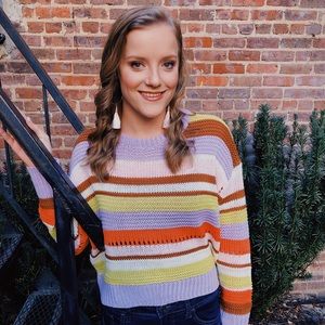 Multi colored stripe sweater